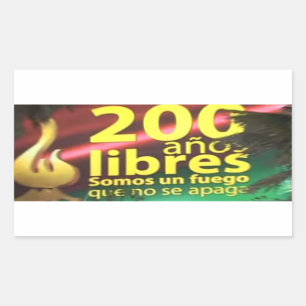 Retangular Adesivo La Paz 200 años libres