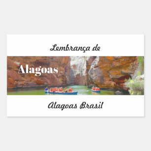 Retangular Adesivo lembrança de Alagoas