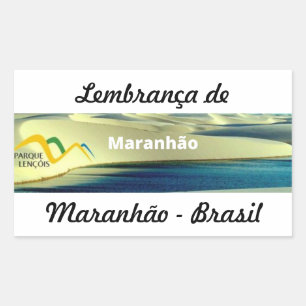 Retangular Adesivo lembrança de Maranhão