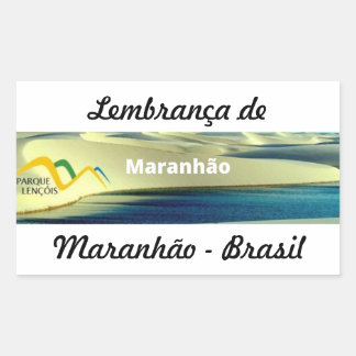 Retangular Adesivo lembrança de Maranhão