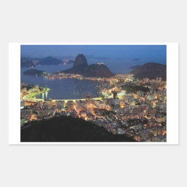 Retangular Adesivo lembrança de Rio de Janeiro