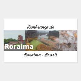 Retangular Adesivo lembrança de Roraima Brasil