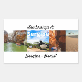 Retangular Adesivo lembrança de Sergipe Brasil
