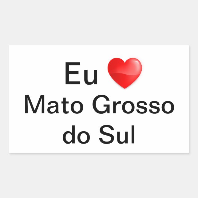 Retangular Adesivo Mato Grosso do Sul Brasil (Frente)