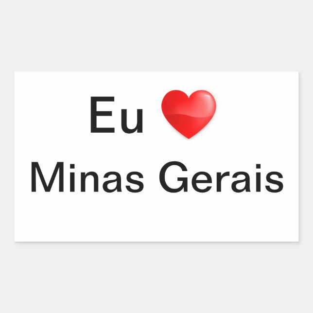 Retangular Adesivo Minas Gerais Brasil (Frente)