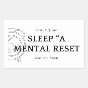 Retangular Adesivo Motivacional Dormir Um Reinício Mental