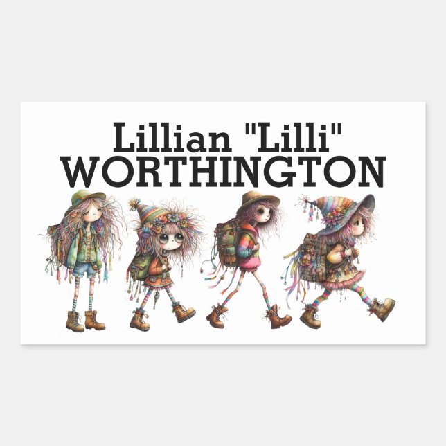 Retangular Adesivo NOME (Frente)