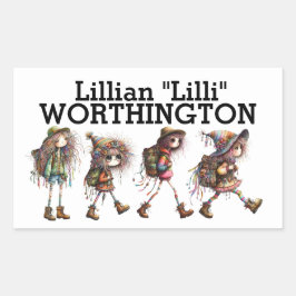 Retangular Adesivo NOME