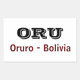 Retangular Adesivo Oruro - Bolivia