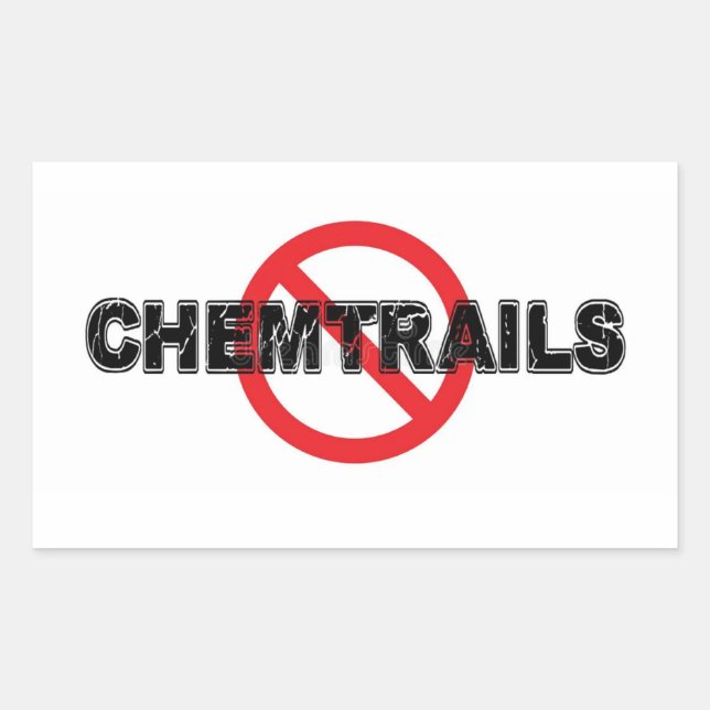 Retangular Adesivo Pare os Chemtrails (Frente)