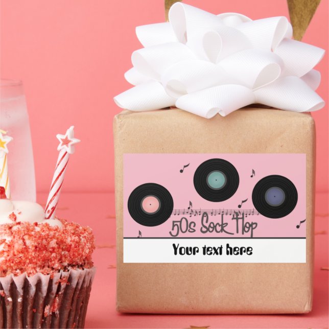 Retangular Adesivo personalizável da parte do salto de encaix (Festa)