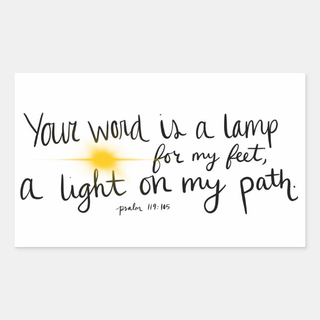 Retangular Adesivo Psalm 119:105 (Frente)