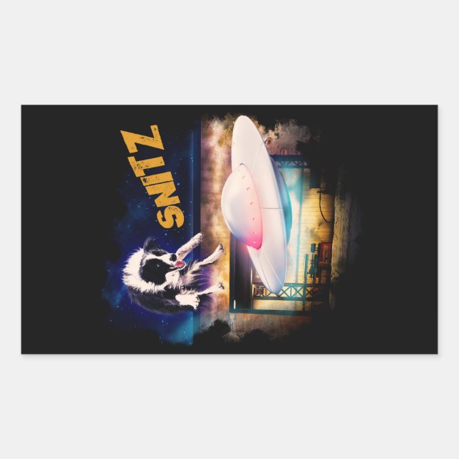 Retangular adesivo Snitz do Reparo de Saucer de Bob (Frente)