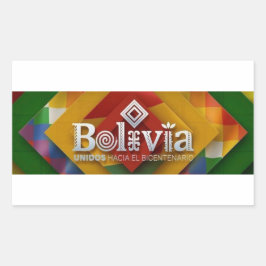 Retangular Adesivo unidos hacia el bicentenario