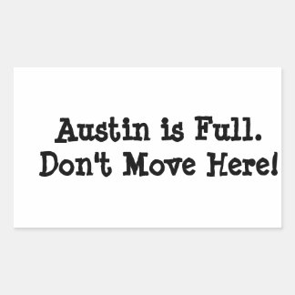 Retangular Austin é cheio. adesivo para-choques.