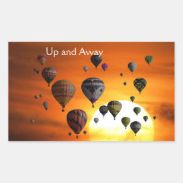 Retangular Balões de ar quente com adesivo de voo