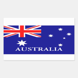 Retangular Bandeira do adesivo australiano