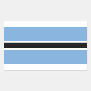 Retangular Bandeira do adesivo de Botswana