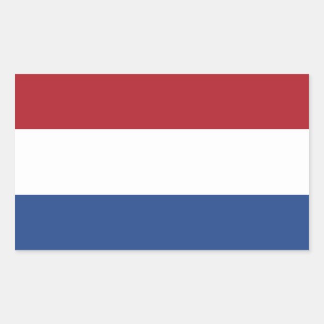 Retangular Bandeira do adesivo neerlandês (Frente)
