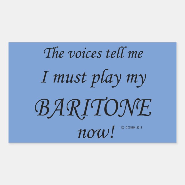 Retangular Baritone Voices diz que deve jogar adesivo retangu (Frente)