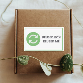 Retangular Caixa reutilizada - Reutilizado meu adesivo