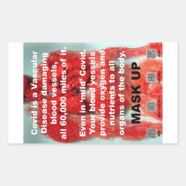 Retangular Covid é um adesivo de papel para doenças vasculare