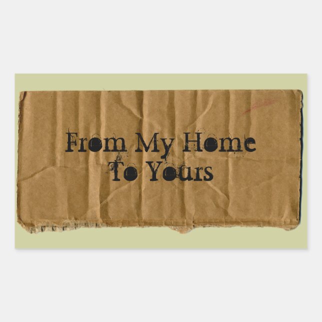 Retangular Da minha casa para o seu adesivo (Frente)