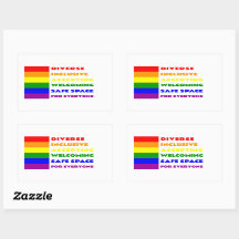 decalque LGBTQ+ do adesivo de espaço seguro