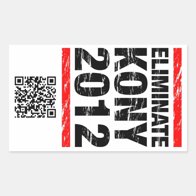 Retangular Eliminar o adesivo do Kony 2012 (Frente)