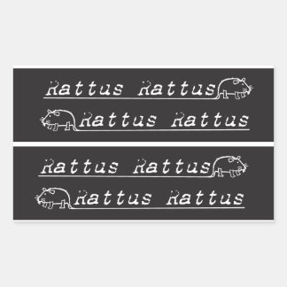 Retangular Emblema de bicicleta de rato, decal, adesivo
