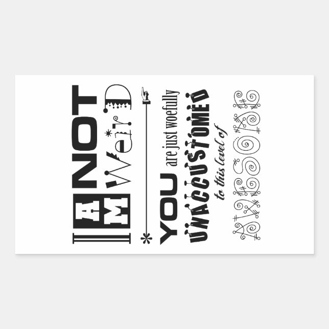 Retangular Eu não sou um adesivo estranho (Frente)