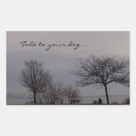Retangular Fale com o seu adesivo de cães por RoseWrites