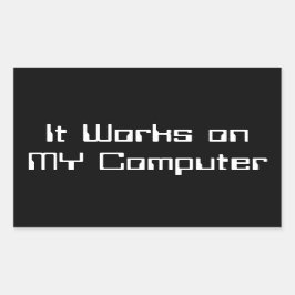 Retangular Funciona na arte do meu adesivo do computador