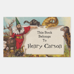 Retangular Isidore, o Elf e o adesivo do livro dos animais