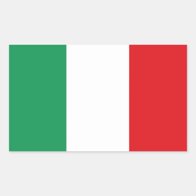 Retangular Itália* Flag Adesivo Bandiera de Italia (Frente)
