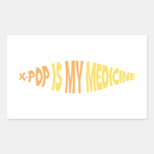 Retangular K-Pop é meu adesivo de medicamentos