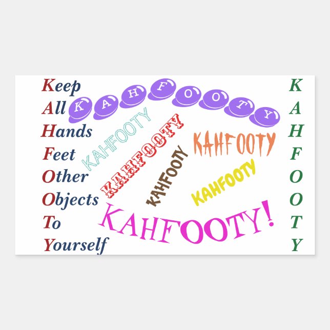 Retangular KAHFOOTY! Adesivo (Frente)
