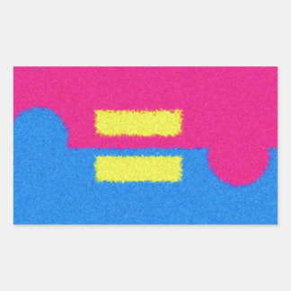 Retangular Logotipo de direitos iguais, adesivo do estilo do 