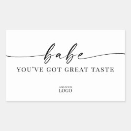 Retangular Logotipo do adesivo de marca feminina barata