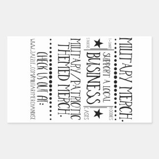 Retangular Militares Merch. Adesivo