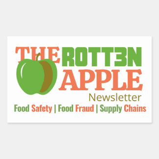 Retangular O adesivo com Newsletter da Apple Rotten