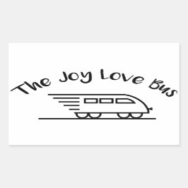 Retangular O adesivo do logotipo Joy Love Bus Speedy