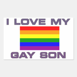 RETANGULAR ORGULHO - EU AMO MEU FILHO GAY - ADESIVO