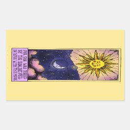 Retangular Regulado pelo Sun/In Love com o adesivo da Lua