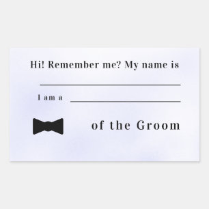 Retangular Relação com o adesivo de Casamento do Groom