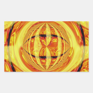 Retangular Retângulo com adesivo Dourado orb