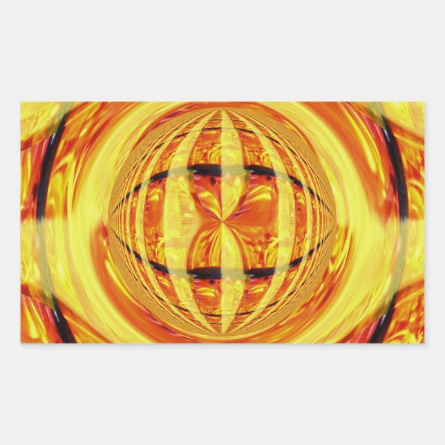 Retangular Retângulo com adesivo Dourado orb (Frente)