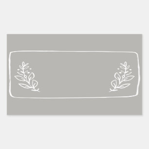 Retangular Rótulo de Adesivo em Branco para Pote / Tempero VI