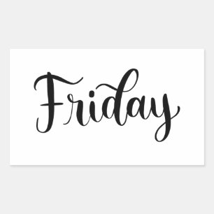 Retangular Sexta-feira - Adesivo de Caligrafia / Lettering