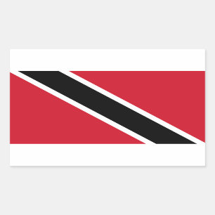 Retangular Sinalizador Trinidad Tobago Retângulo com adesivo